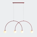 Lampa Wisząca Una 4 Bordowy L 1116L15_L Aldex - zdjęcie dodatkowe 4