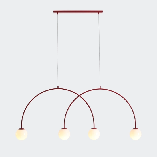 Lampa Wisząca Una 4 Bordowy L 1116L15_L Aldex - zdjęcie dodatkowe 4