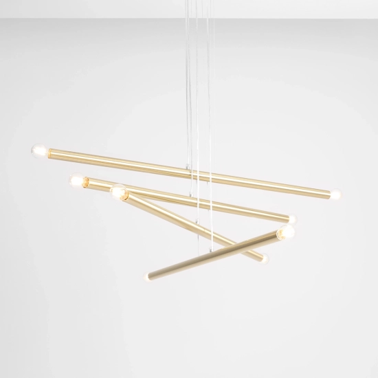 LAMPA WISZĄCA TUBO 8 BRASS 1072P40 ALDEX - zdjęcie dodatkowe 2