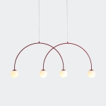 Lampa Wisząca Una 4 Bordowy L 1116L15_L Aldex - zdjęcie dodatkowe 1