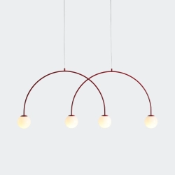 Lampa Wisząca Una 4 Bordowy L 1116L15_L Aldex - zdjęcie dodatkowe 1