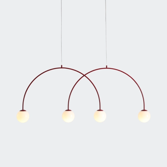 Lampa Wisząca Una 4 Bordowy L 1116L15_L Aldex - zdjęcie dodatkowe 1