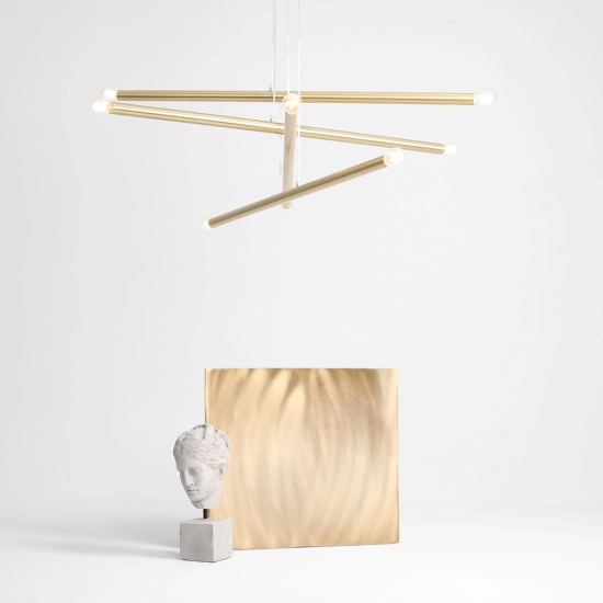 LAMPA WISZĄCA TUBO 8 BRASS 1072P40 ALDEX - zdjęcie dodatkowe 1
