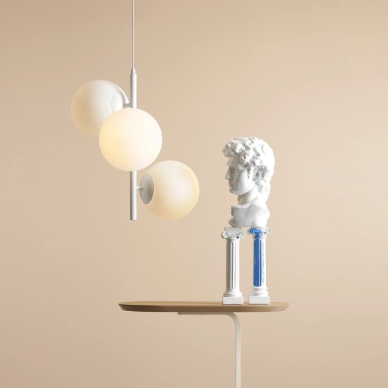 Lampa Wisząca Fin 3 Biały M 1120E_M Aldex - zdjęcie dodatkowe 3