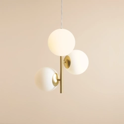 Lampa Wisząca Fin 3 Mosiądz M 1120E40_M Aldex - zdjęcie dodatkowe 1