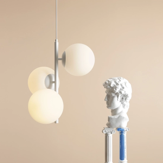 Lampa Wisząca Fin 3 Biały M 1120E_M Aldex - zdjęcie dodatkowe 4