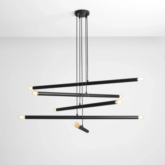 ŻYRANDOL 10-PŁ TUBO BLACK 1072M1 ALDEX - zdjęcie dodatkowe 3