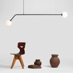 LAMPA WISZĄCA 2-PŁ. PURE BLACK (średnica klosza 14cm) 1064H1 ALDEX - zdjęcie dodatkowe 2