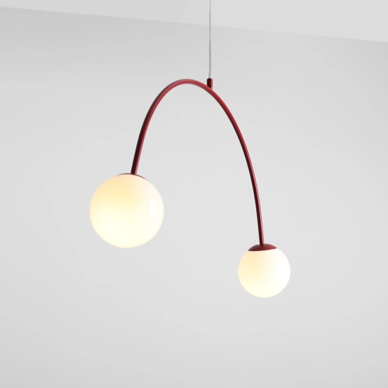 Lampa Wisząca Una 2 Bordowy 1116H15 Aldex - zdjęcie dodatkowe 5