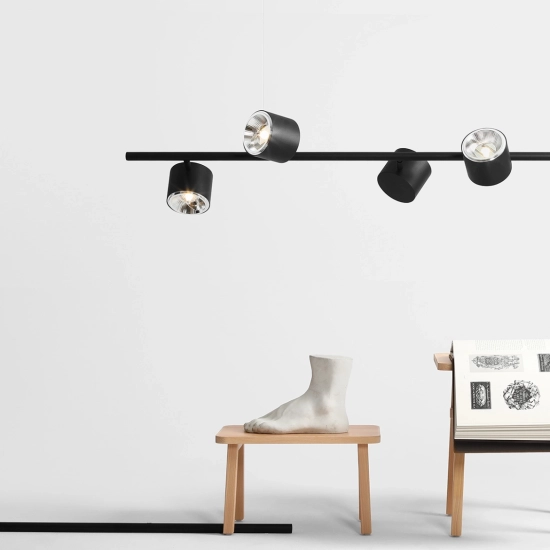 Lampa wisząca 6-PŁ BOT BLACK 1047K ALDEX - zdjęcie dodatkowe 4