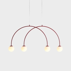 Lampa Wisząca Una 4 Bordowy S 1116L15_S Aldex - zdjęcie dodatkowe 1