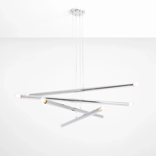 Lampa Wisząca TUBO 8 Chrom 1072P4 Aldex - zdjęcie dodatkowe 1