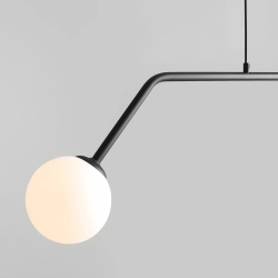LAMPA WISZĄCA 2-PŁ. PURE BLACK (średnica klosza 14cm) 1064H1 ALDEX - zdjęcie dodatkowe 1