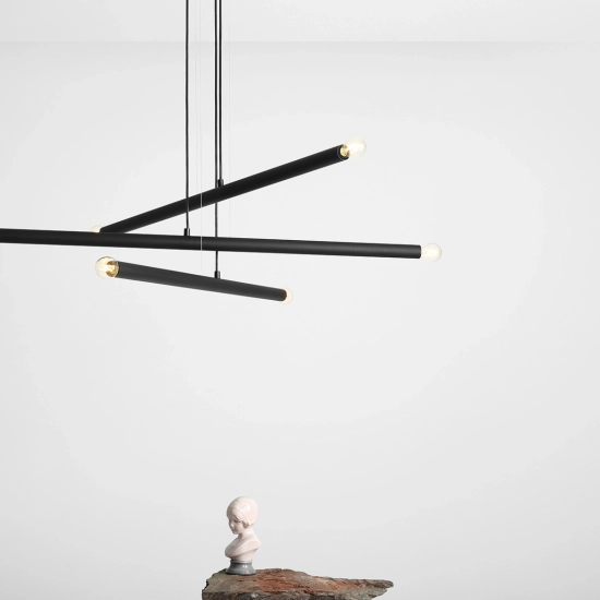 LAMPA WISZĄCA TUBO 6 BLACK 1072K1 ALDEX - zdjęcie dodatkowe 1