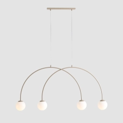 LAMPA WISZĄCA UNA 4 BEIGE S 1116L17_S Aldex - zdjęcie dodatkowe 1