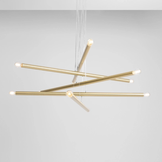 LAMPA WISZĄCA TUBO 10 BRASS 1072M40 ALDEX - zdjęcie dodatkowe 6