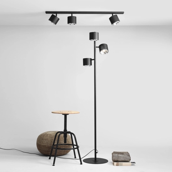 LAMPA PODŁOGOWA 3 PŁ. BOT BLACK 1047A ALDEX - zdjęcie dodatkowe 2