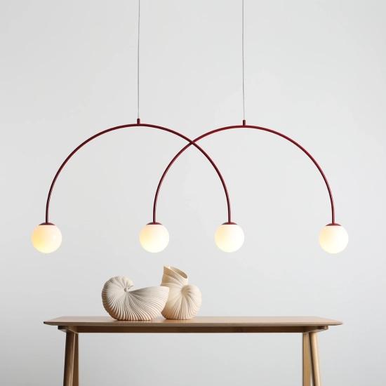 Lampa Wisząca Una 4 Bordowy L 1116L15_L Aldex - zdjęcie dodatkowe 3