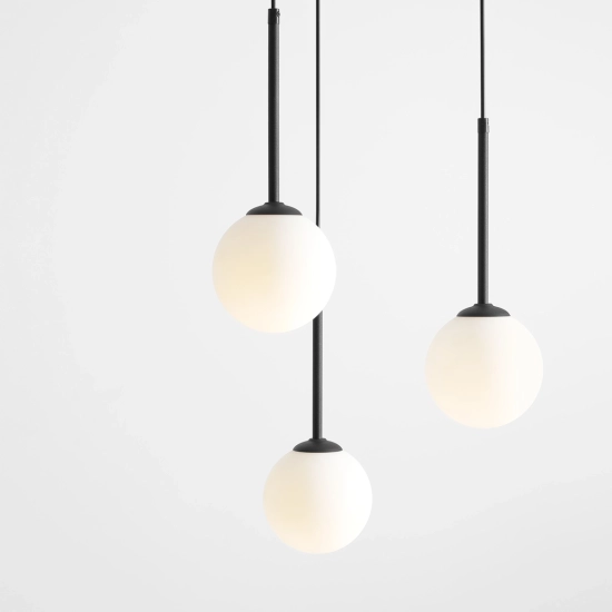 LAMPA WISZĄCA BOSSO 3 RING BLACK 1087E1_R ALDEX - zdjęcie dodatkowe 1