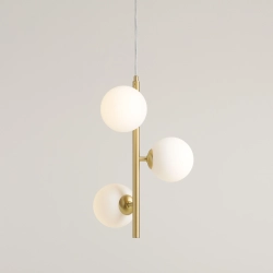 Lampa Wisząca Fin 3 Mosiądz S 1120E40_S Aldex - zdjęcie dodatkowe 1