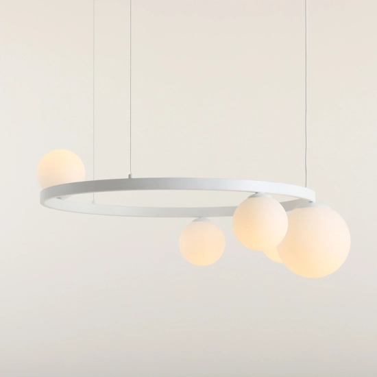 Lampa Wisząca GARDA 5 RING Biały 1099F_R Aldex - zdjęcie dodatkowe 2