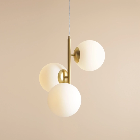 Lampa Wisząca Fin 3 Mosiądz M 1120E40_M Aldex - zdjęcie dodatkowe 3