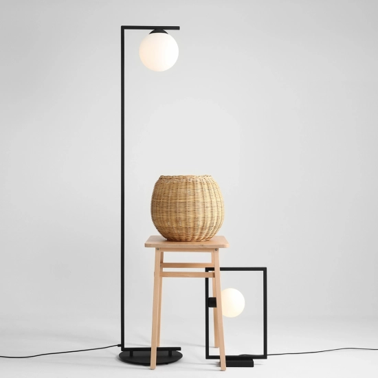 LAMPA STOJĄCA ZAC BLACK (klosz na dół) 1038A1/1 ALDEX - zdjęcie dodatkowe 3