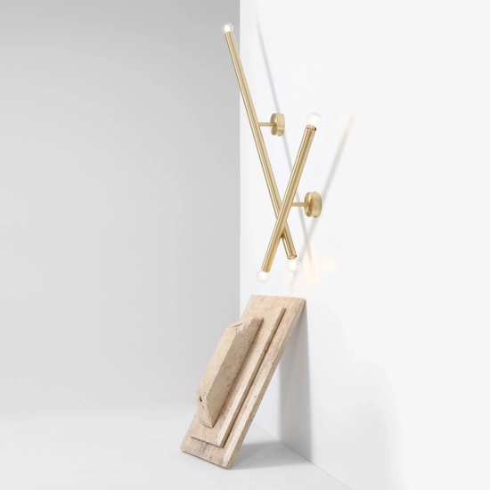 KINKIET TUBO 2 BRASS L 1072D40_L ALDEX - zdjęcie dodatkowe 1