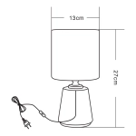 Lampa stołowa Czarny/Złoty HS8605-BL Zuma Line - zdjęcie dodatkowe 1