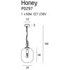 Honey Smoky lampa wisząca P0296 MaxLight