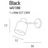 Kinkiet BLACK W0188 MAXlight