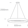 Lampa wisząca LED Pendant Rings 63114/W/W ONE LIGHT 60cm
