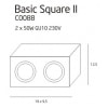 Plafon BASIC SQUARE II WH C0088