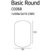 Plafon Basic Round Black C0068