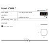 Plafon Fano Square (dark grey) AZ2186 IP54 AZZARDO