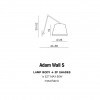 Kinkiet ADAM WALL S grey AZ1843+AZ2601 śr. 26cm AZZARDO