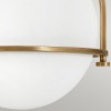 Plafon Somerset – 1 źródło światła – Opalowe szkło – Stary mosiądz QN-SOMERSET-F-O-HB Elstead Lighting