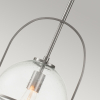 Lampa wisząca Somerset – 1 źródło światła – Przezroczyste szkło – Szczotkowany nikiel QN-SOMERSET-P-C-BN Elstead Lighting