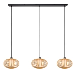 THULINE - Lampa wisząca - 3xE27 - Light Wood Look - Essential 05457/03/72 LUCIDE
