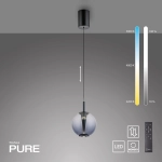 Lampa wisząca Pure Infinity Szara 2220-15 Paul Neuhaus - zdjęcie dodatkowe 1