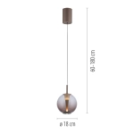 Lampa wisząca Pure Infinity Brązowa 2220-97 Paul Neuhaus - zdjęcie dodatkowe 6