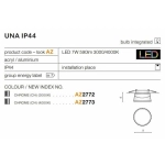 Oprawa stropowa podtynkowa Una 4000K (acryl) IP44 AZ2773 AZZARDO