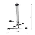 Lampa wisząca MODUS 6 BLACK 1339/6 EMIBIG Lighting
