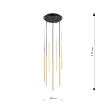 Lampa wisząca SELTER 7 PREMIUM GOLD 1332/7PREM EMIBIG Lighting