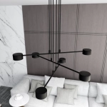 Lampa wisząca MODUS 6 BLACK 1339/6 EMIBIG Lighting