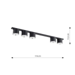Lampa sufitowa NANO 5 BLACK 1310/5 EMIBIG Lighting