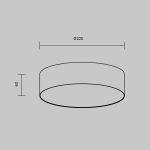 Lampa sufitowa Zon C032CL-24W3K-RD-MG Maytoni - zdjęcie dodatkowe 6