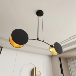 Lampa wisząca MOTIF 2 BLACK/GOLD 1325/2 EMIBIG Lighting
