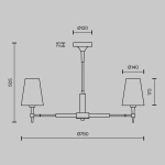 Lampa wisząca Zaragoza H001CL-05BS Maytoni - zdjęcie dodatkowe 6