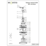 Wentylator sufitowy LED Mantra Rafaga 8728A - zdjęcie dodatkowe 6